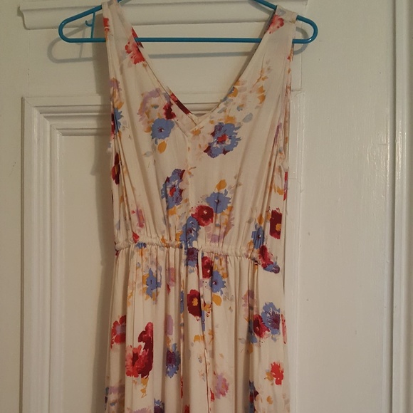 NWT Lucky Brand Floral V-Neck Maxi Dress - Picture 2 of 2